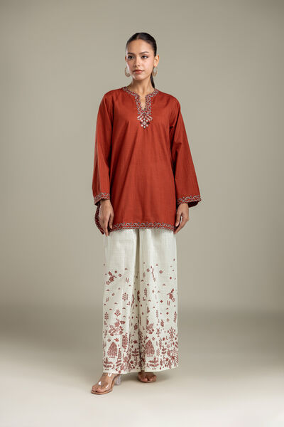 Embroidered | Heavy Textured Cotton | Fabrics 2 Piece | Top and Bottom | AED 200.00