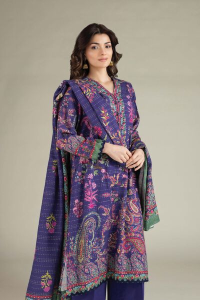 Printed | Mesuri Dobby | Tailored 3 Piece | AED 250.00