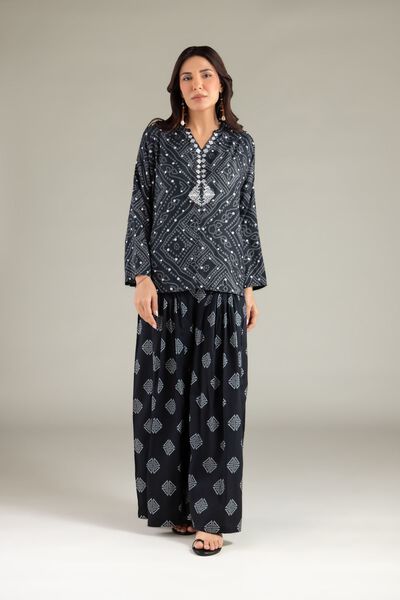 Embroidered | Viscose Crepe | Trousers | AED 60.00