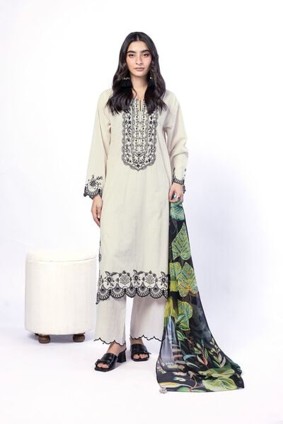 Embroidered | Cotton Dobby | Fabrics 3 Piece | AED 200.00