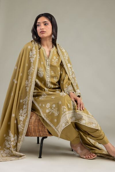 Cambric | Cambric V-Neck Kurta | AED 180.00