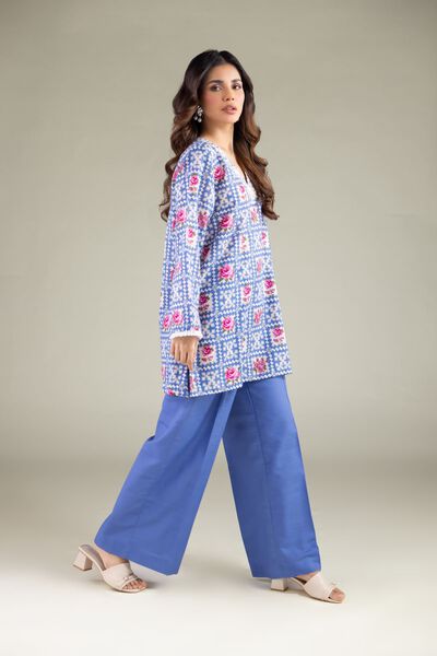 Embroidered | Textured Cotton | Spring Relaxed Pants | AED 80.00
