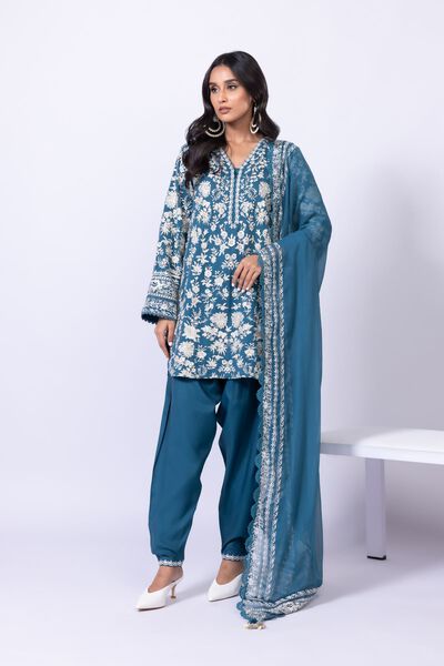 Embroidered | Polyester Crinkle Chiffon | Kurta | AED 320.00