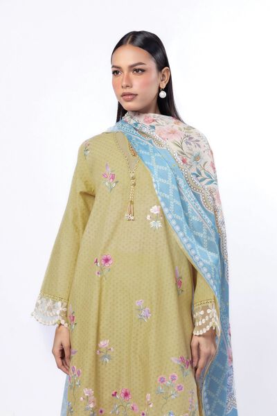 Embroidered | Cotton Dobby | Tailored 3 Piece | AED 300.00