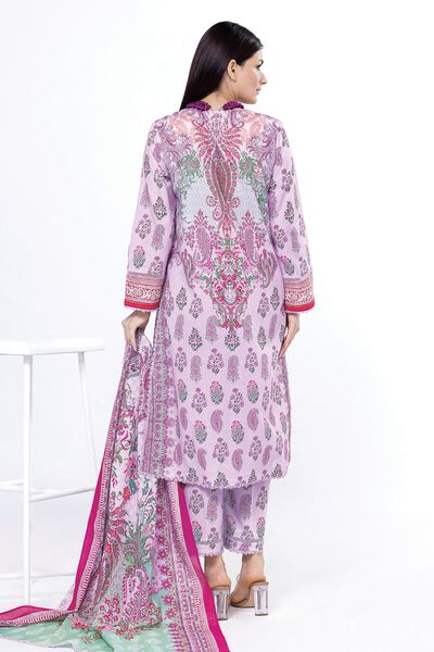 Printed | Slub Lawn | Fabrics 3 Piece | AED 80.00