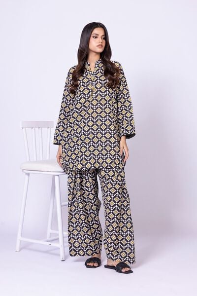 Printed | Textured Cotton | Pants | AED 60.00