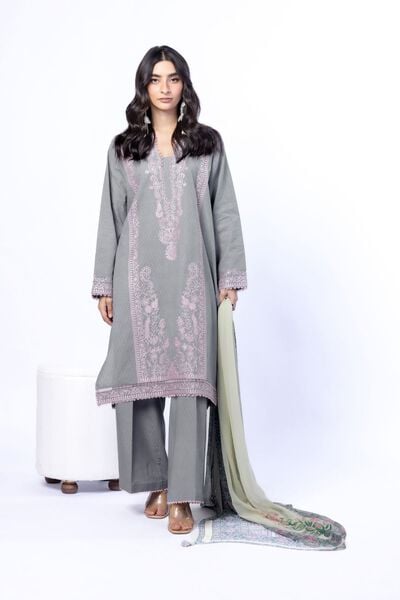 Embroidered | Cotton Dobby | Fabrics 3 Piece | AED 200.00