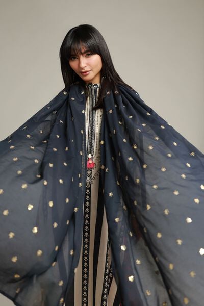 Embroidered | Lawn | Navy Lawn Dupatta | AED 100.00