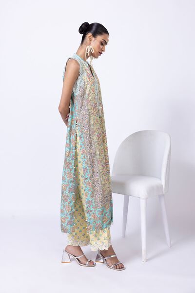 Embroidered | Viscose Oak Silk | Pants | AED 24.00
