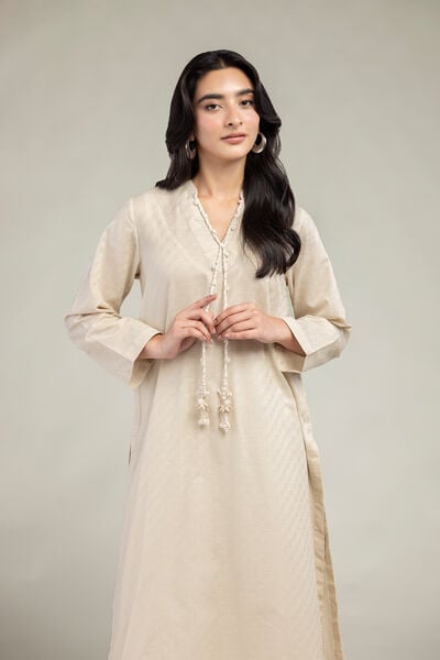 Dyed | Cotton Dobby | Longline Cotton  Kurta | AED 150.00