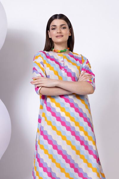 Printed | Crosshatch Poplin | Kurta | AED 50.00