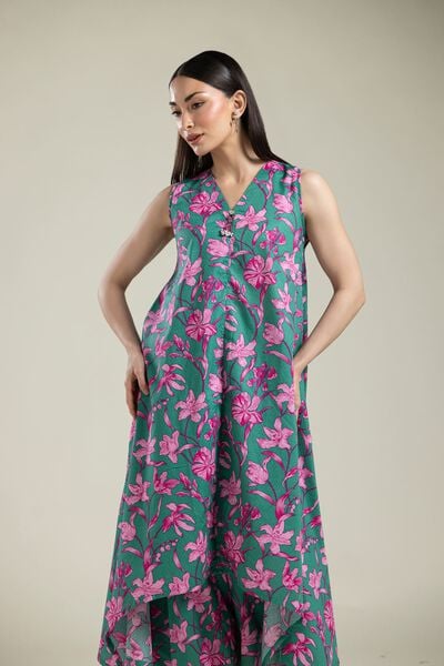 Printed | Cotton Dobby | Sleeveless Cotton Kurta | AED 130.00