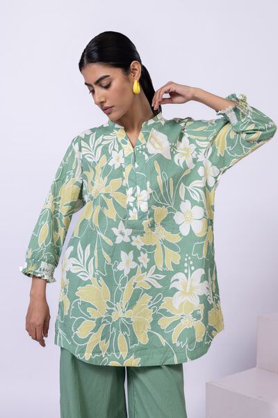 Printed | Ripple Crinkle | Kurta | AED 50.00