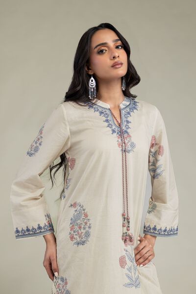 Embroidered | Cambric | Floral Cambric Kurta | AED 200.00