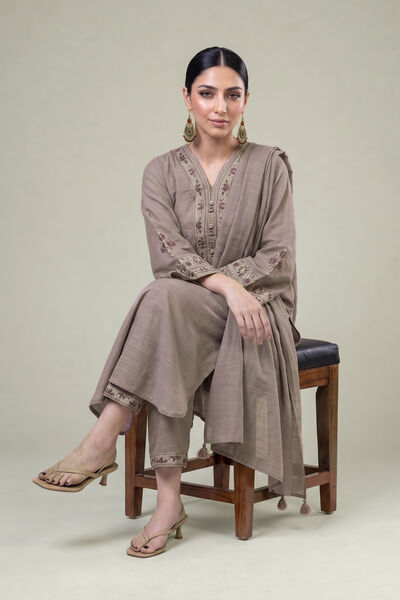 Embroidered | Light Khaddar | Solid Khaddar Pants | AED 130.00