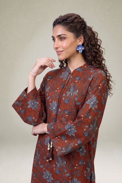Printed | Light Khaddar | Long Khaddar Kurta | AED 150.00