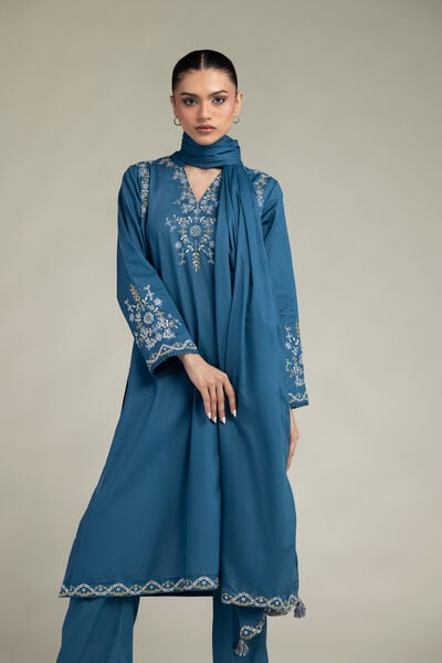 Embroidered | Lawn | Blue Lawn Dupatta | AED 130.00