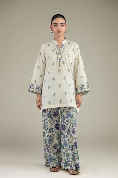 Printed | Cambric | Floral Cambric Pants | AED 130.00