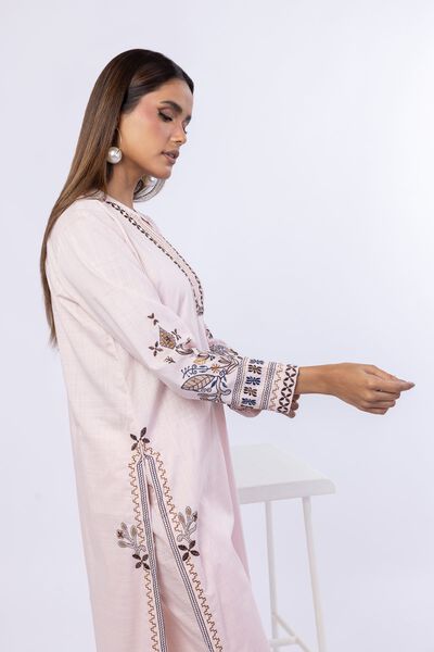 Embroidered | Crosshatch Poplin | Kurta | AED 100.00
