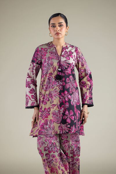 Embroidered | Cambric | Floral Cambric Kurta | AED 50.00