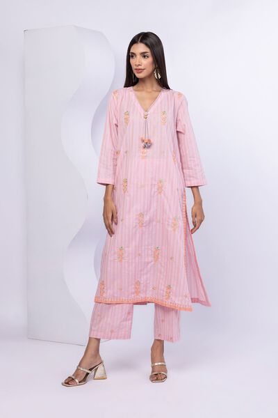 Embroidered | Lurex Stripes | Kurta | AED 160.00
