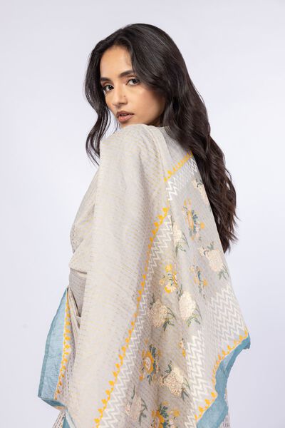 Printed | Cotton Net | Dupatta | AED 33.60