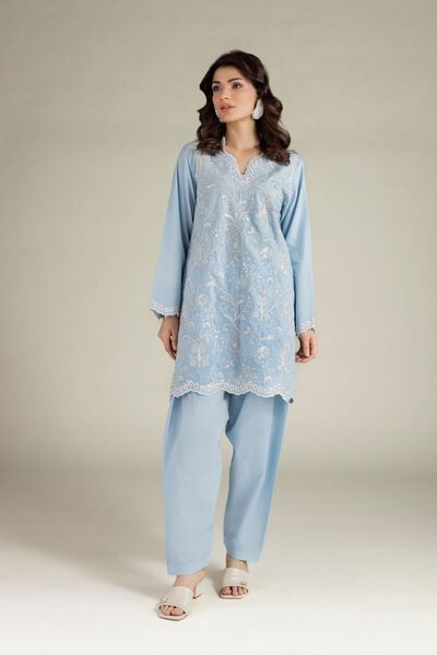 Embroidered | Cambric | Fabrics 2 Piece | Top and Bottom | AED 180.00