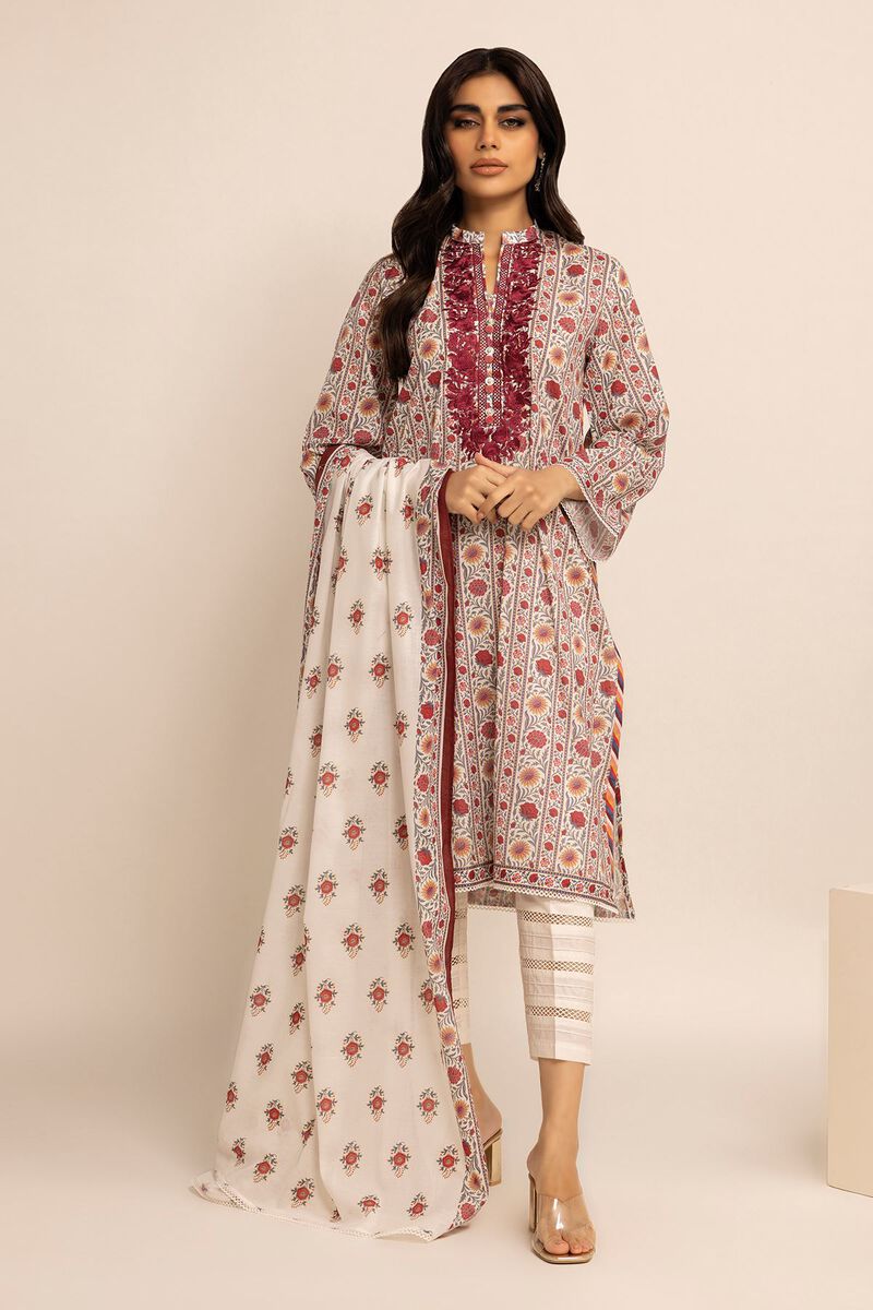 Embroidered | Cambric | Fabrics 3 Piece | null