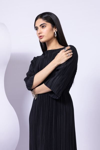 Dyed | Pleated Georgette | Maxi Dress | AED 36.00