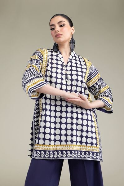 Printed | Cambric | Short Cambric Kurta | AED 100.00