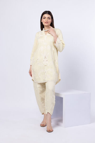Embroidered | Crosshatch Raw Silk | Shalwar | AED 46.00