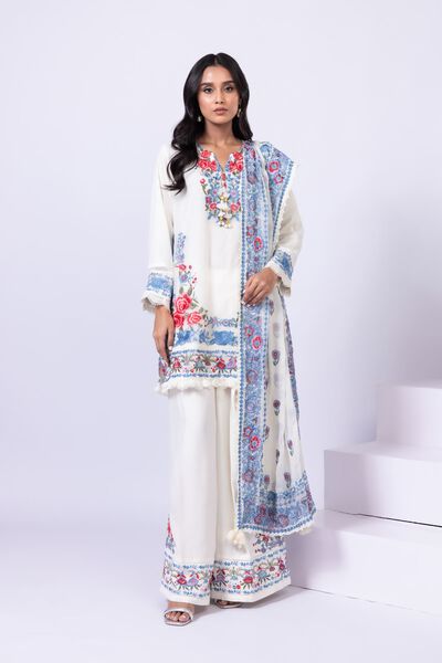 Embroidered | Polyester Crinkle Chiffon | Kurta | AED 320.00