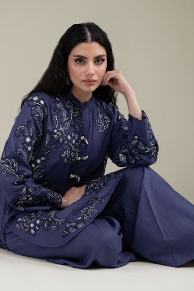Embroidered | Cotton Dobby | Short Floral Kurta | AED 250.00