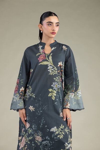 Printed | Cambric | Floral Cambric Kurta | AED 200.00