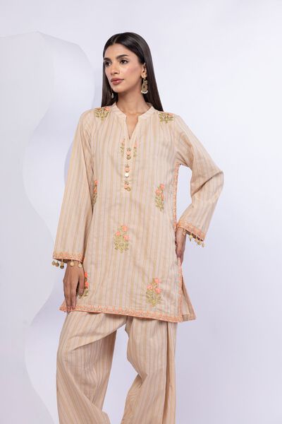 Embroidered | Lurex Stripes | Kurta | AED 160.00