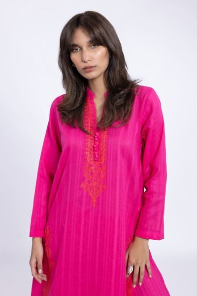 Embroidered | Leno | Kurta | AED 140.00