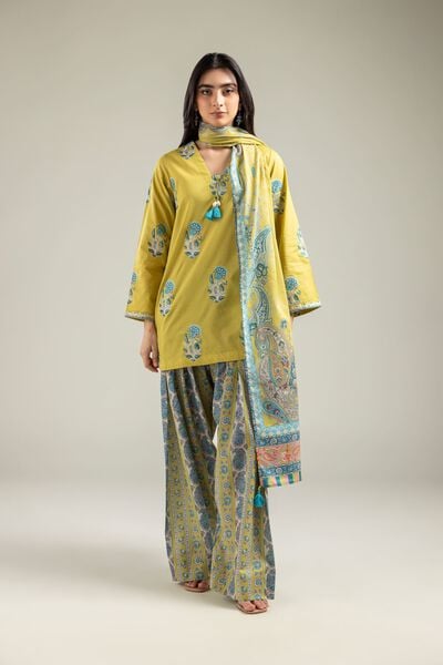 Embroidered | Mesuri | Yellow Mesuri Shalwar | AED 130.00