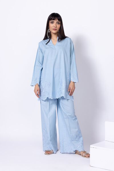 Embroidered | Crosshatch Poplin | Kurta | AED 140.00