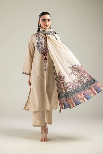 Embroidered | Mesuri | Geometric Tassel Dupatta | AED 80.00