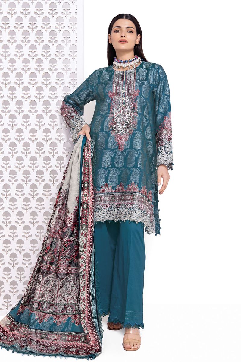 Embroidered | Jacquard | Fabrics 3 Piece | null