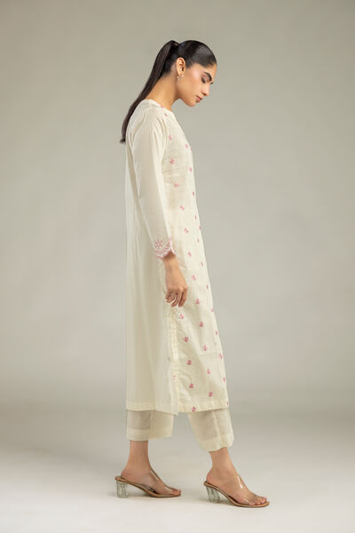Embroidered | Cambric | Cambric Solid Pants | AED 130.00