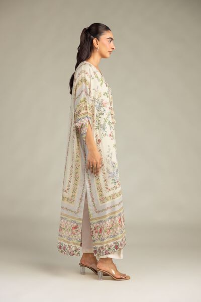 Printed | Raw Silk | Solid Silk Pants | AED 150.00