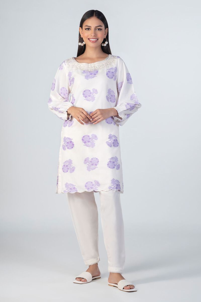 Embroidered | Cotton Polyester Broshia Jacquard | Kurta | null