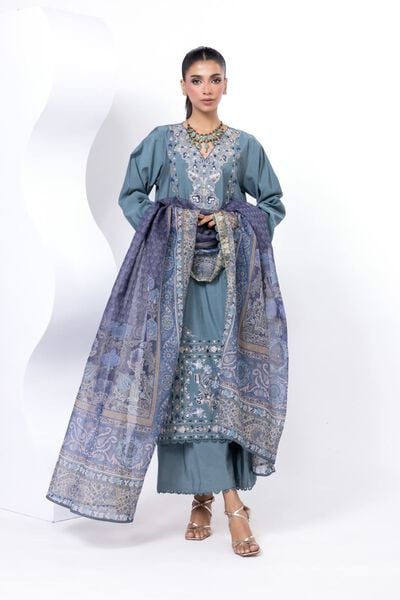 Embroidered | Dull Raw Silk | Fabrics 3 Piece | AED 280.00