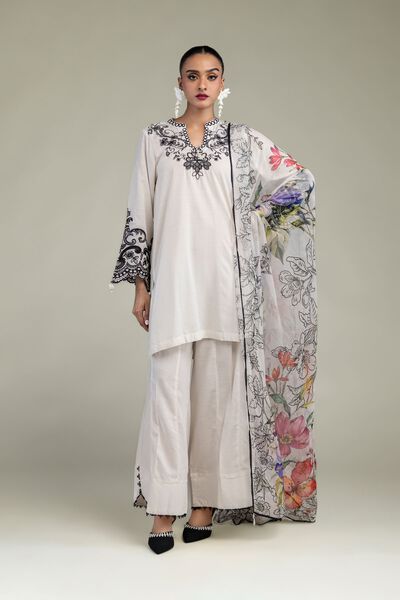Embroidered | Raw Silk | Raw Silk Pants | AED 50.00