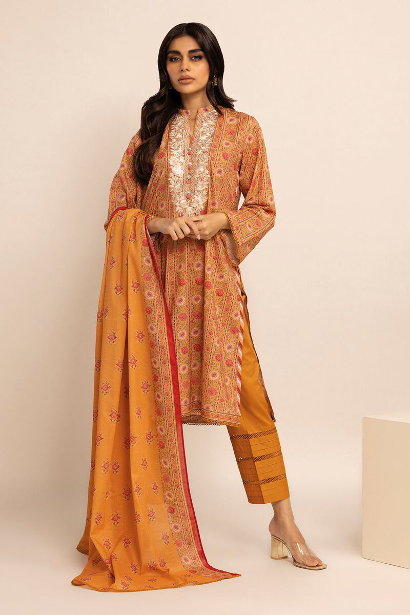 Embroidered | Cambric | Fabrics 3 Piece | null