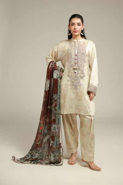 Embroidered | Satin | Fabrics 3 Piece | AED 200.00