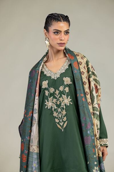 Printed | Polyester Silk | Silk Floral Dupatta | AED 30.00