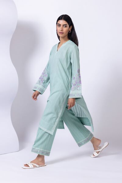 Embroidered | Leno | Pants | AED 80.00