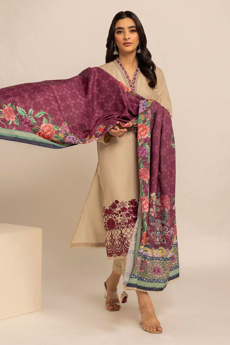 Embroidered | Karandi | Fabrics 3 Piece | null